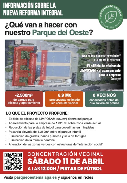 Concentración vecinal — Sábado 11 de abril a las 12:00h en las pistas de fútbol